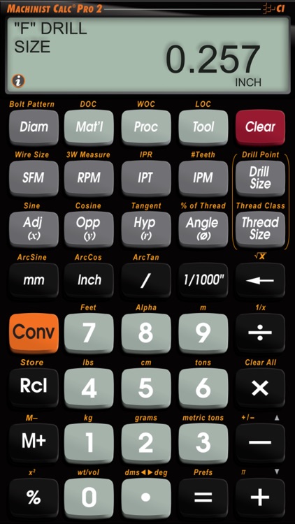 Machinist Calc Pro 2 -- Advanced Machining Math Calculator with Materials Reference Tool