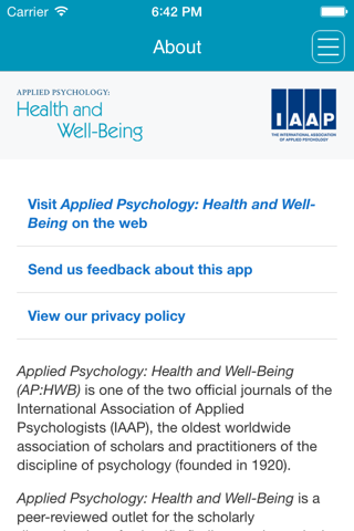 Applied Psychology: Health and Well-Being screenshot 3