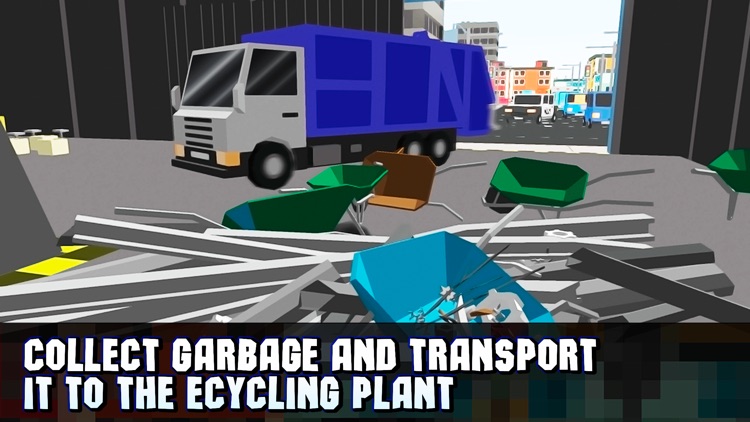 Pixel City Garbage Truck Driver 3D