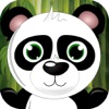 Bamboo Eater Running Panda in Green Fantasy City