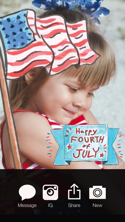 4th Of July Pro - Independence Day Everyday Watercolor Stickers Editor screenshot-3