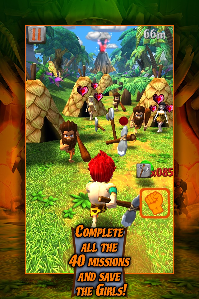 Caveman Dino Rush screenshot 2