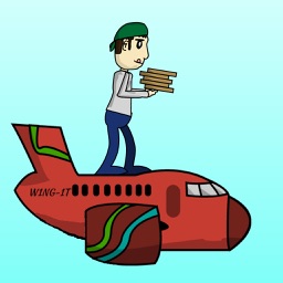 Mr Wing-It! - a mad dash jumping between planes to deliver in-flight fast food to the needy whilst avoiding the birds!