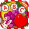 ABC Alphabet Fruit Veg Flashcards Write
