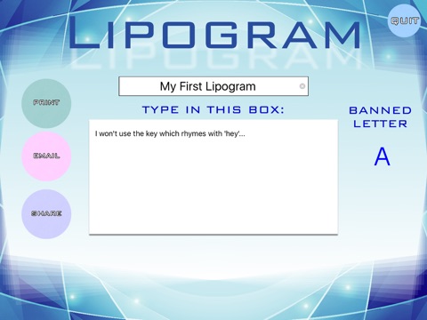 Lipogram screenshot 3