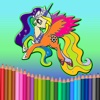 Pony Princess Coloring Book for Kids & Adults