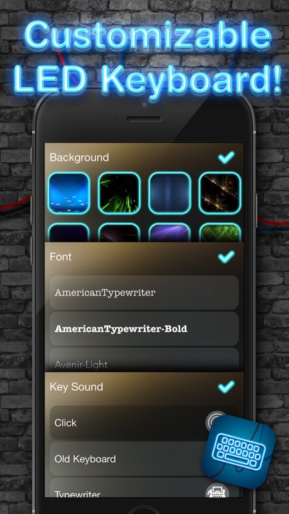 LED Lights Keyboard – Glow.ing Neon Keyboards Theme.s and Color.ful Fonts for iPhone screenshot-4
