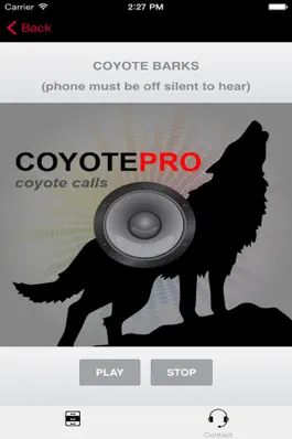 Game screenshot REAL Coyote Hunting Calls - Coyote Calls and Coyote Sounds for Hunting (ad free) BLUETOOTH COMPATIBLE apk