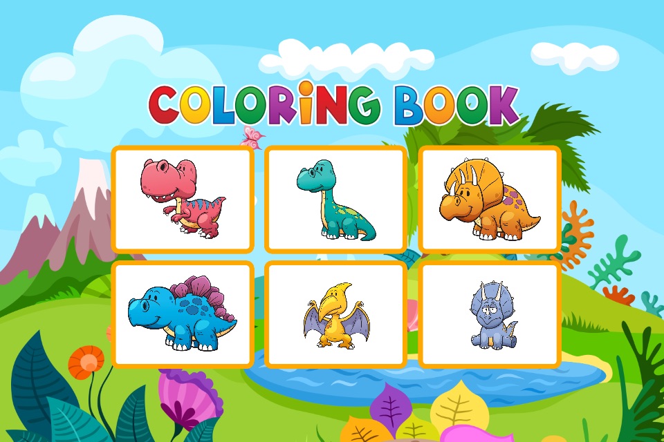 Dinosaurs Coloring Book - Painting Game for Kids screenshot 2