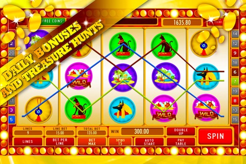 Pharaoh's Slot Machine: Take a risk, be the master dealer and win egyptian treasures screenshot 3
