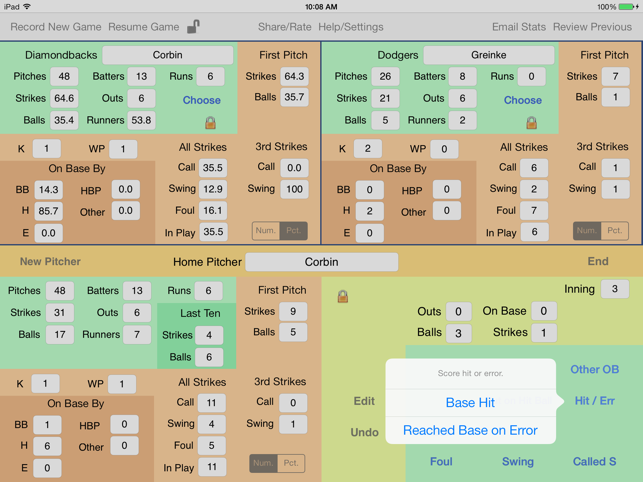 OnScreen Baseball & Softball Pitch Counter for iPad(圖1)-速報App