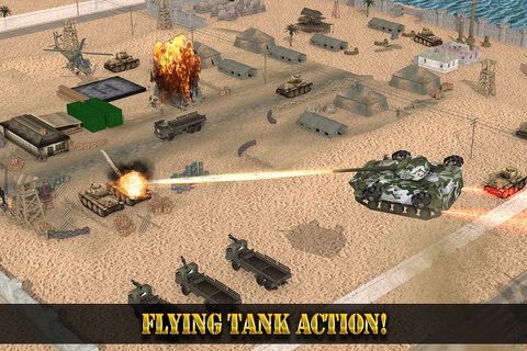 Flying Hovertank Battle - Army Panzer Tanks vs Gunship Warfare screenshot 3