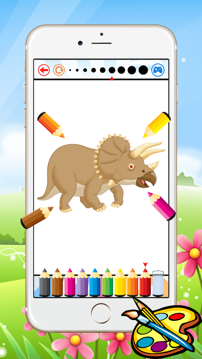 恐竜ドラゴンのぬりえ 子供のための無料のゲームを描く ディノ