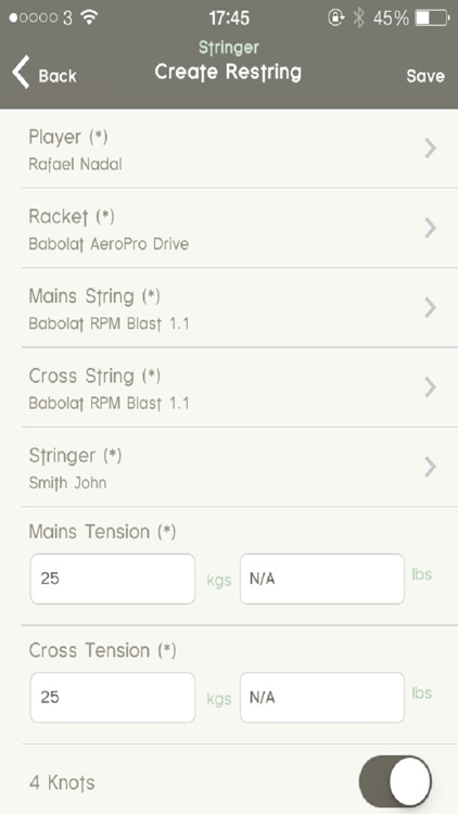 RacketStringerFree screenshot-3