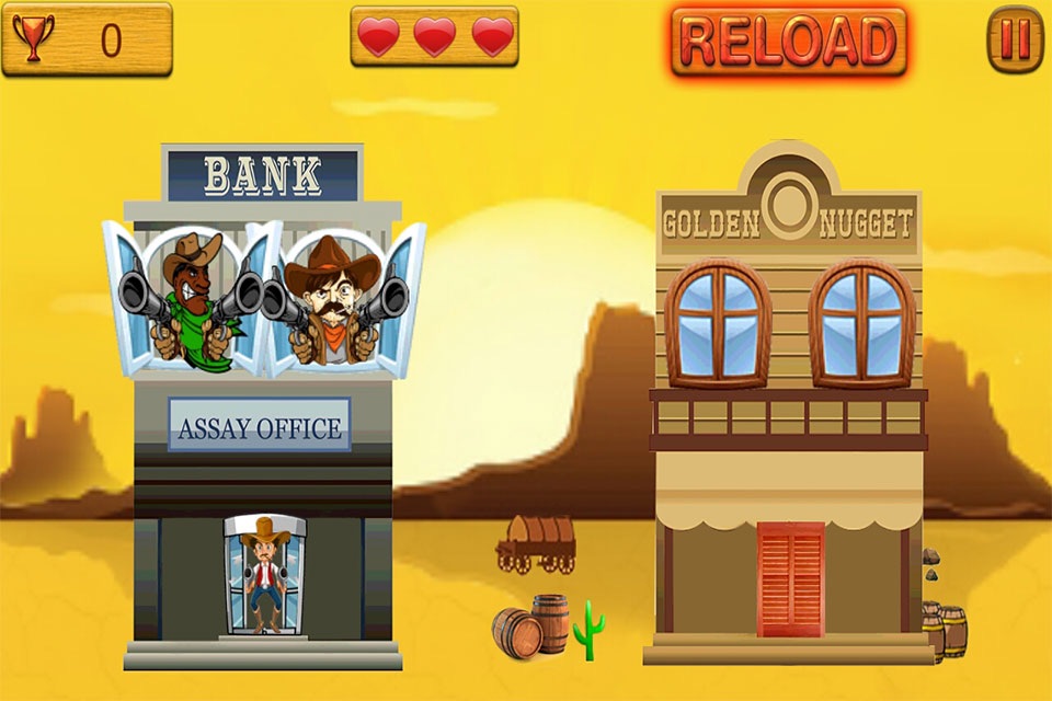 Cowboy Shooting 2D Western Gang - Hunt the Outlaws Stationed in the Far Western Town screenshot 4