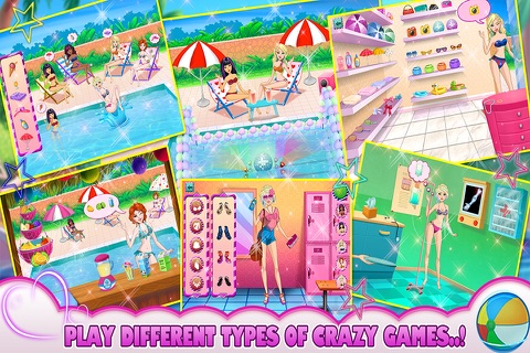 Pool Party Splash - Crazy Princess Swimming - VIP Girls Game screenshot 3