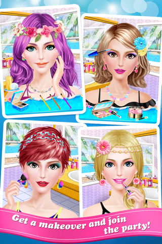 Summer Splash! Pool Party Spa - Makeup, Makeover & Dressup Game for Girls screenshot 3