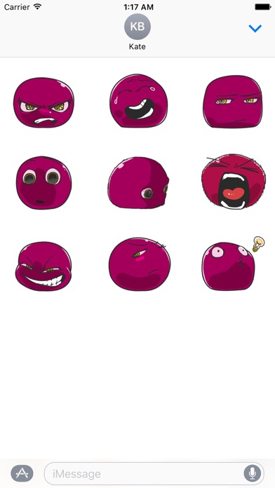 Animated Violet Emoji Sticker screenshot 2