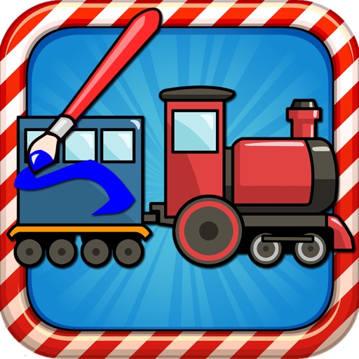 Coloring Pages Game Train Icon