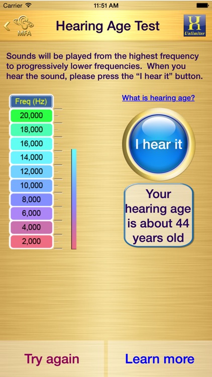 MFA Hearing Test