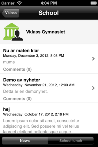 Vklass iOS7 screenshot 3