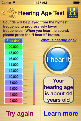 MFA Hearing Test screenshot 3