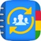 "Contacts Mover Pro" allows you to quickly and easily sync or move contacts between any pair of iPhone or iPad contact accounts