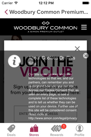 Woodbury Common Premium Outlets, powered by Malltip screenshot 2