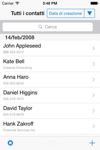 Contacts last entries & search screenshot 3