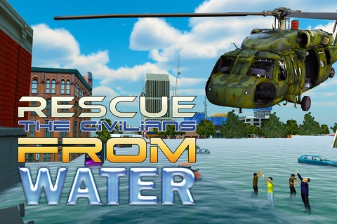 Army Helicopter Flood Relief – 3D Apache Transporter Simulator Game screenshot 2