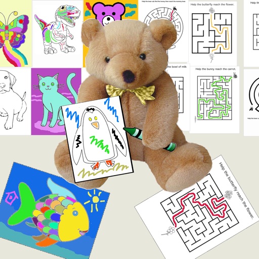 Teddys Coloring Book And Mazes HD icon
