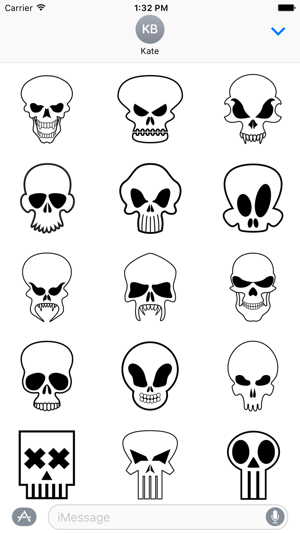 Scary Skull Stickers