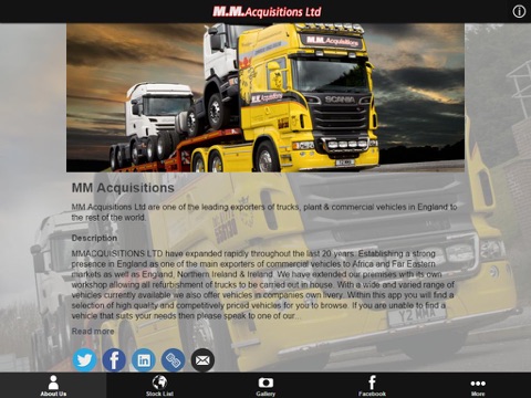 Screenshot of MM Acquisitions