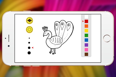 wing animal coloring book peacock show for kid screenshot 3