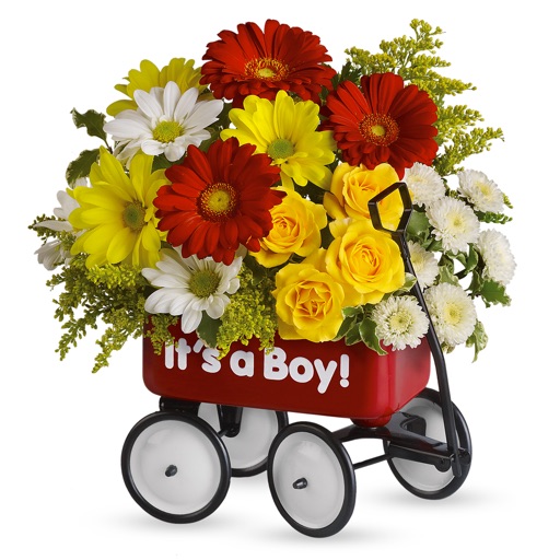 New Baby Boy Flowers - Bouquets Stickers Pack