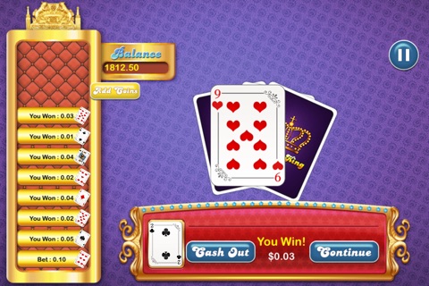 A1 Hi-Lo Gambling Card King Pro - top betting card game screenshot 2