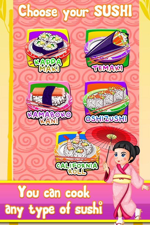 Sushi Food Maker Cooking Kid Game (Girls & Boys) screenshot 4