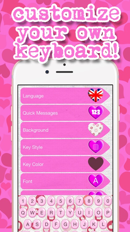 Love Keyboard Designs - Girly Themes, Emoji & Font