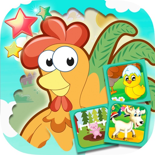 Scratch farm animals & pairs game for kids iOS App