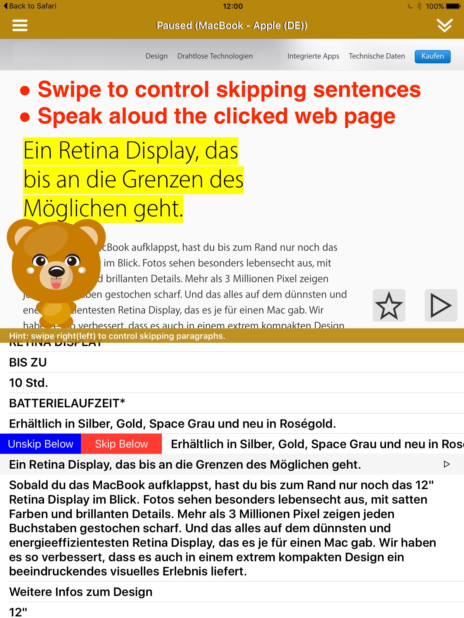 SpeakGerman 2 FREE (8 German Text-to-Speech) screenshot 2