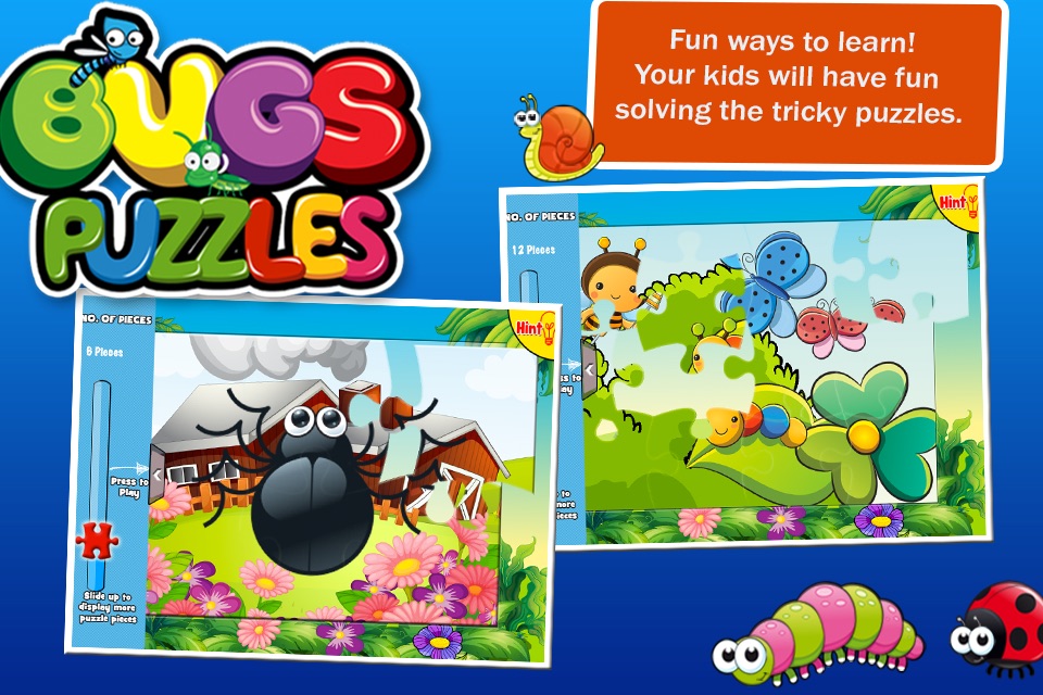 Bugs Puzzles: Jigsaw for Kids screenshot 2