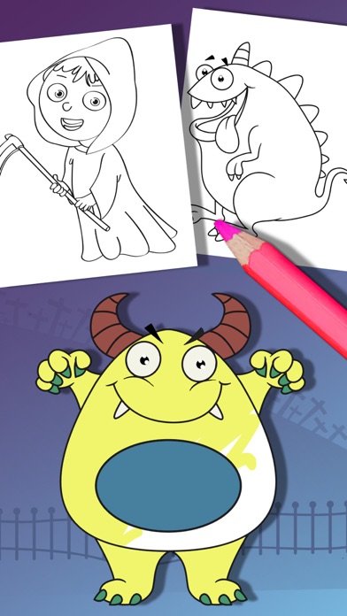 Halloween coloring pages – Paint monsters & zombie screenshot 4