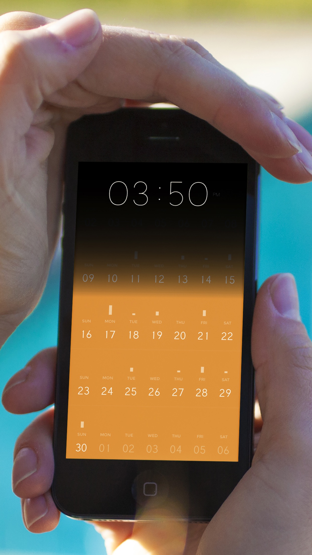 Screenshot do app Peek Calendar - Simples e Minimalista