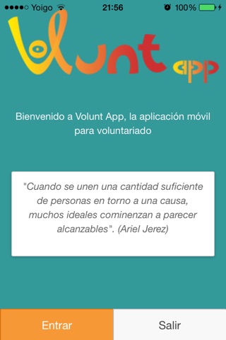 Voluntapp screenshot 2