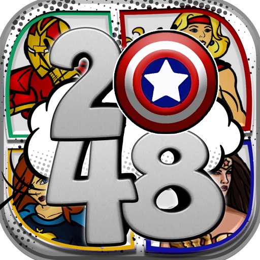 2048 + UNDO Number Puzzle Game “Superheroes Women”