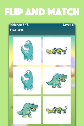 Kids Dinosaur Card Match - Cute High Quality Matching Game for Preschool Toddlers, kiddies, boys and girls - Free Trial screenshot 3