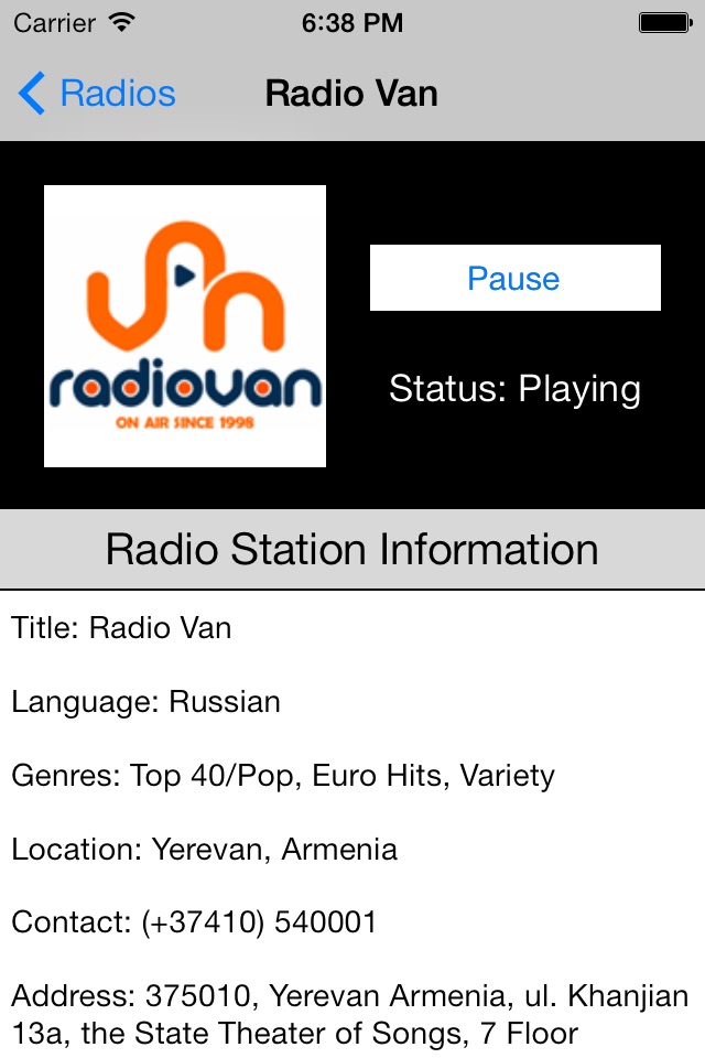 Armenia Radio Live Player (Armenian) screenshot 4
