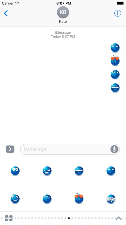 Blue Emoji Sticker Pack for iMessage