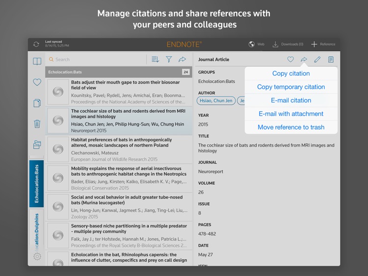 EndNote for iPad