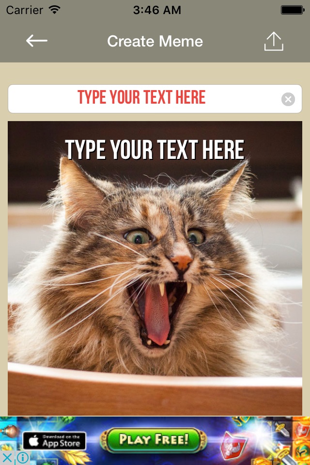 Funny Cat Make Memes - meme generator with funny cats, create your kitten memes screenshot 3